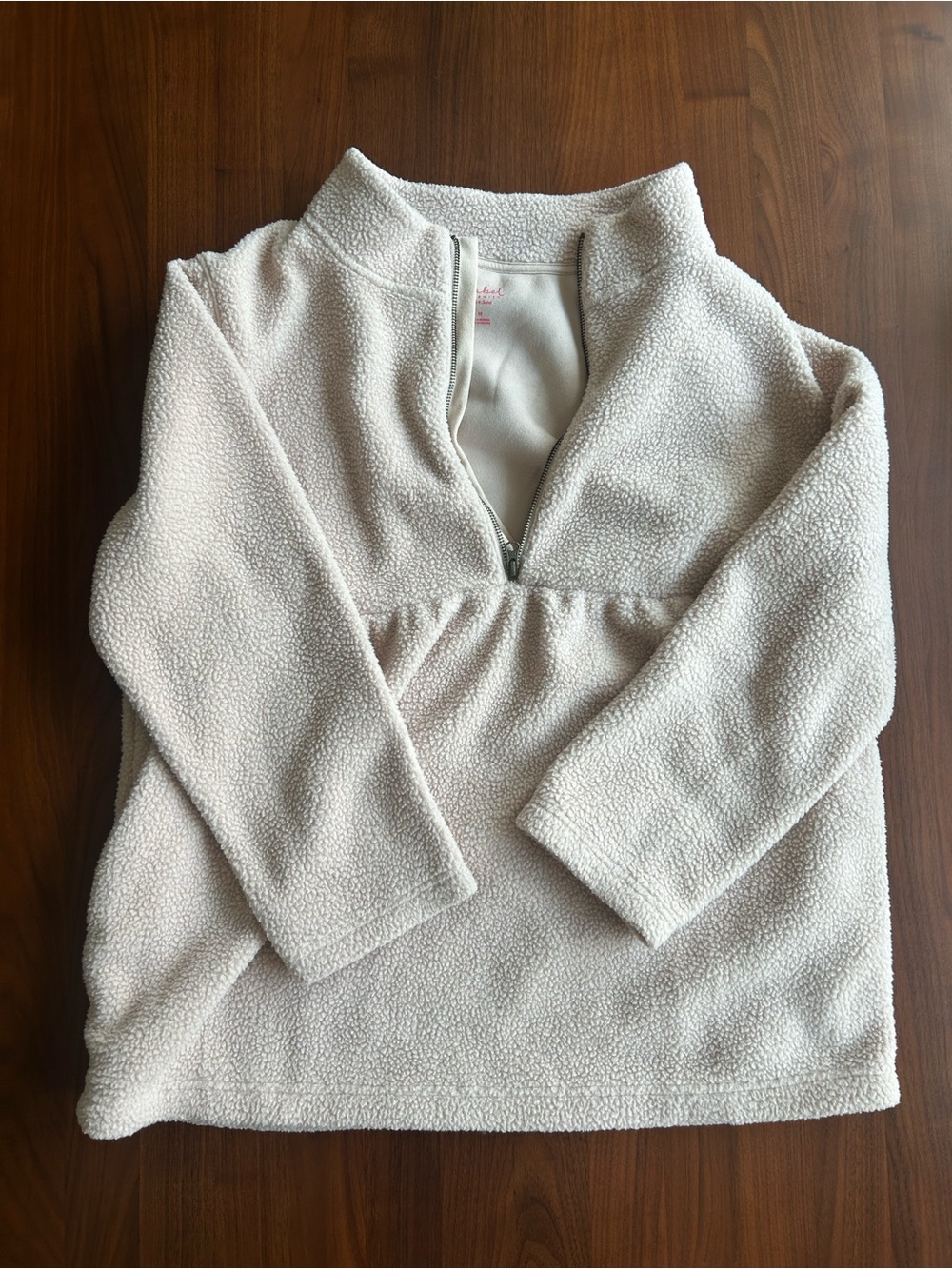 Plush Maternity Light Pink Sherpa Quarter-Zip Pullover Sweater